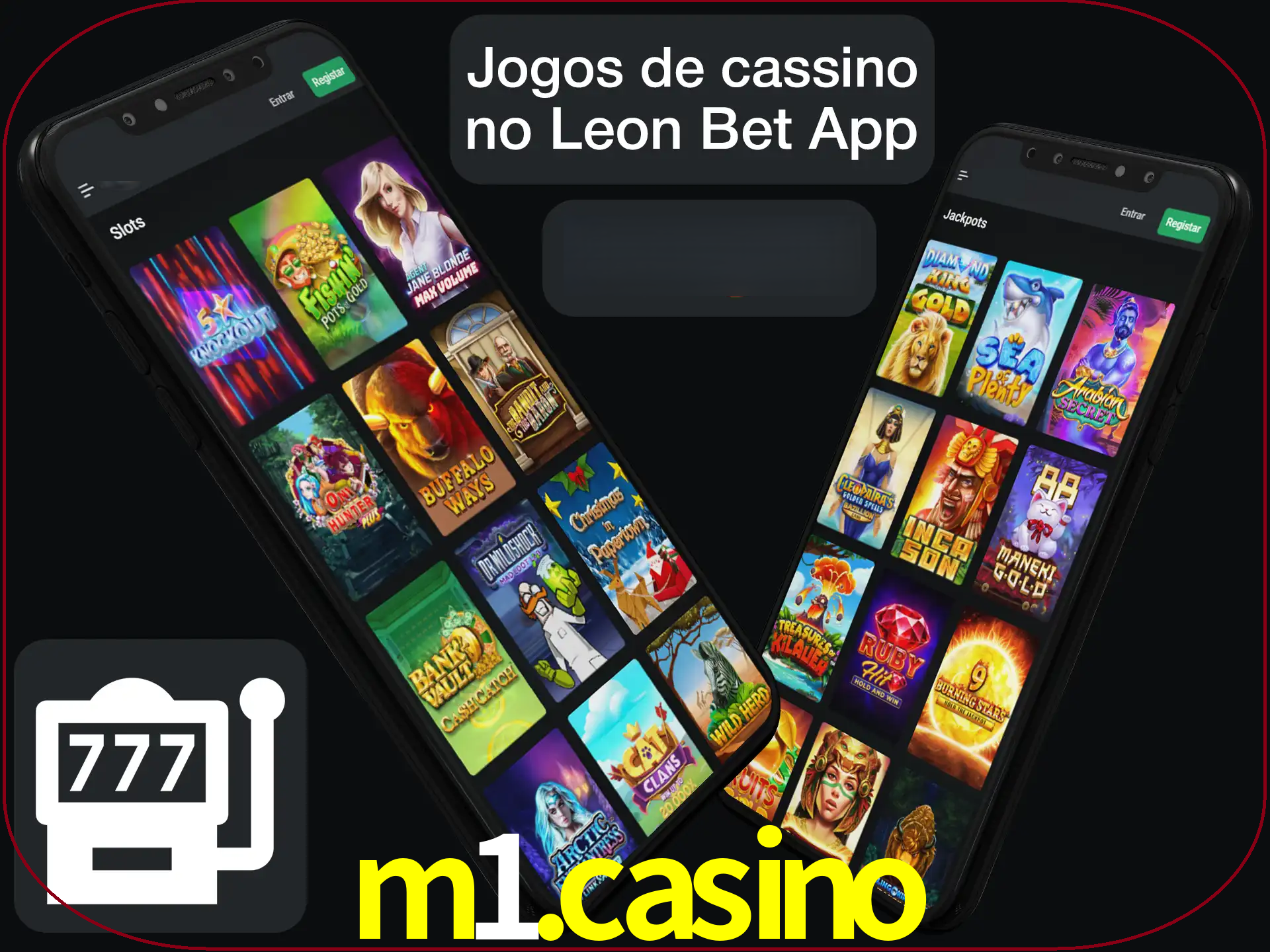 Escolha quais jogos de cassino jogar no app.