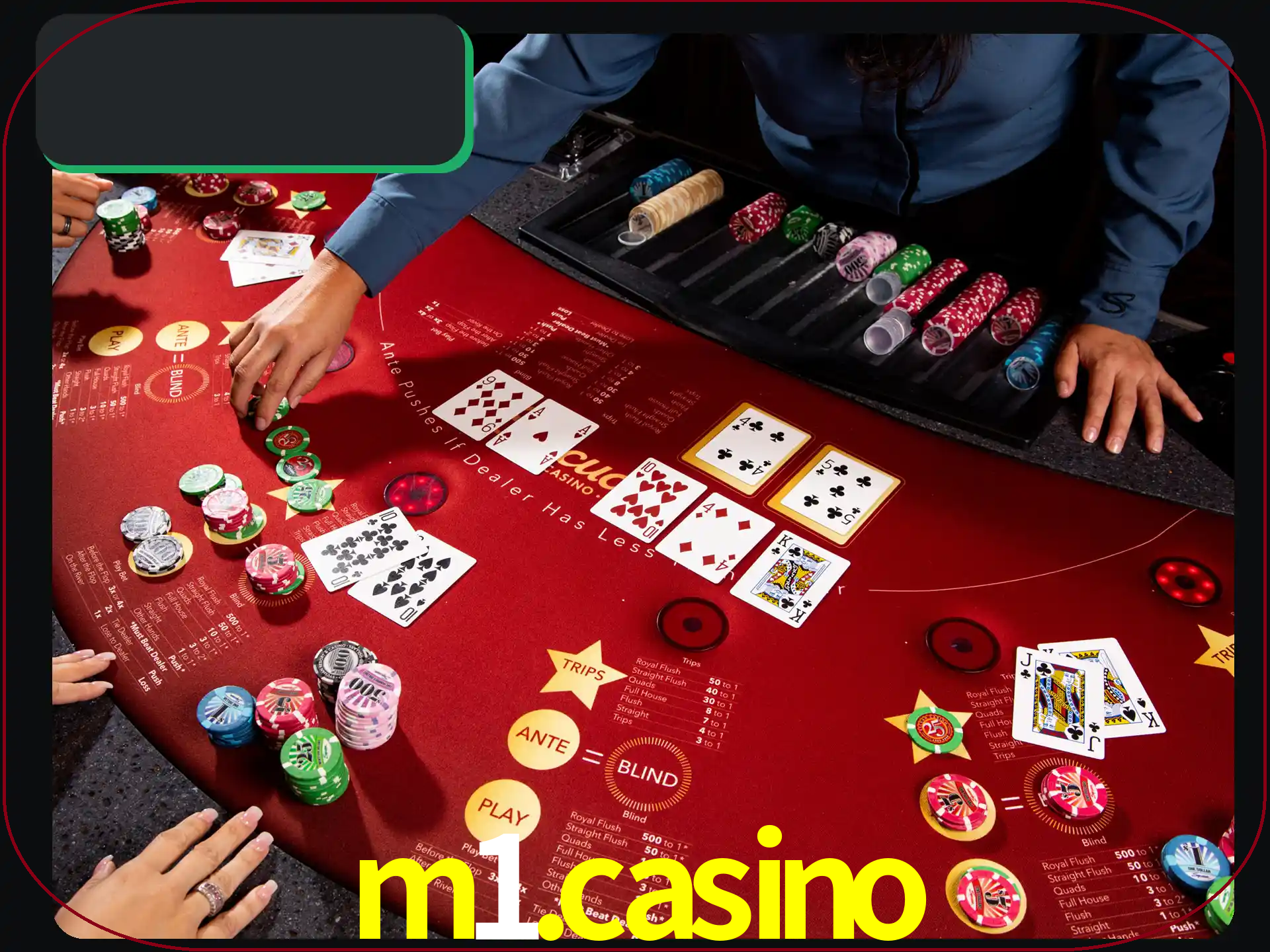 Jogue pôquer com pessoas reais em uma mesa.