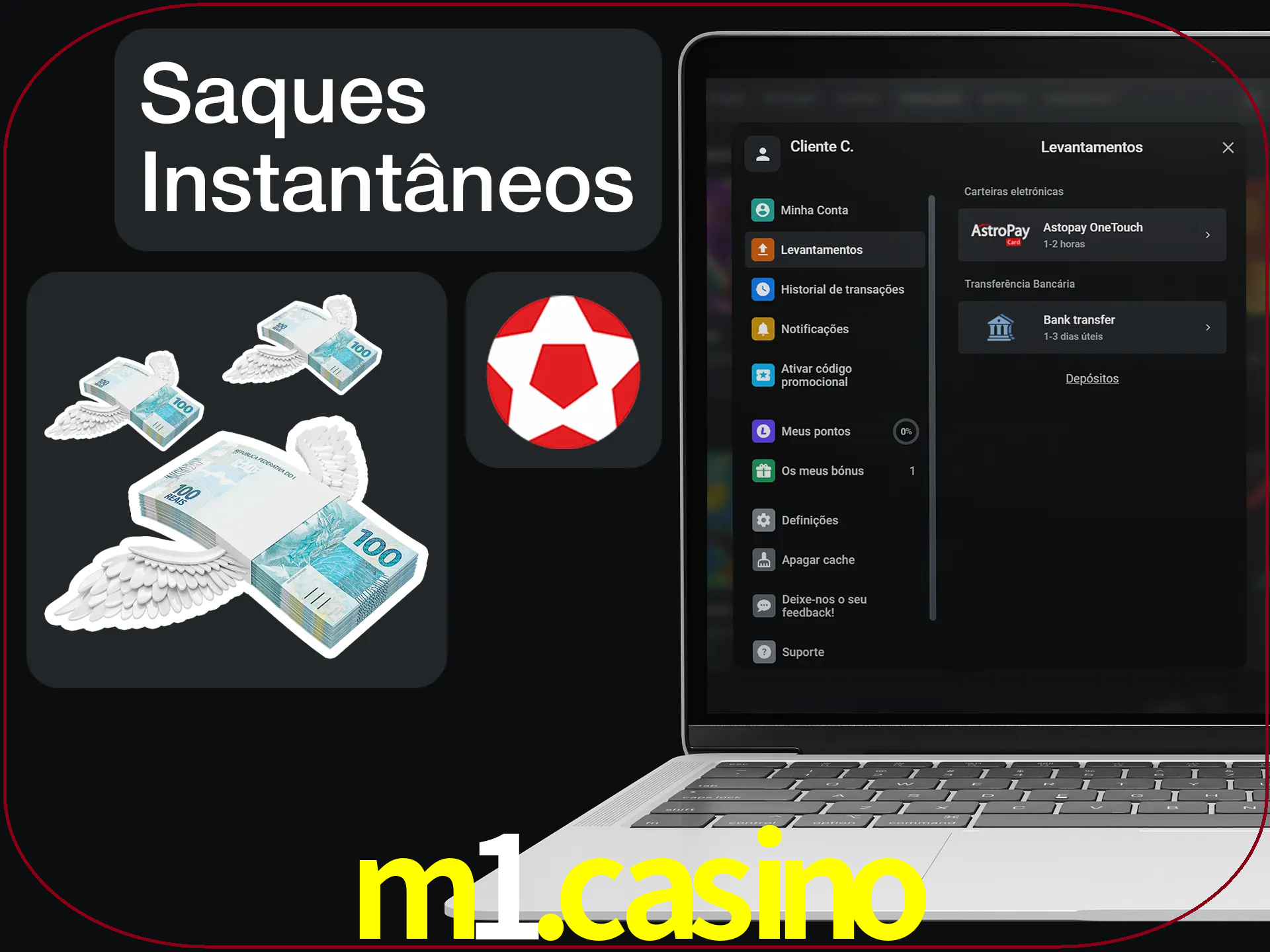 Retirar dinheiro sem nenhum problema.