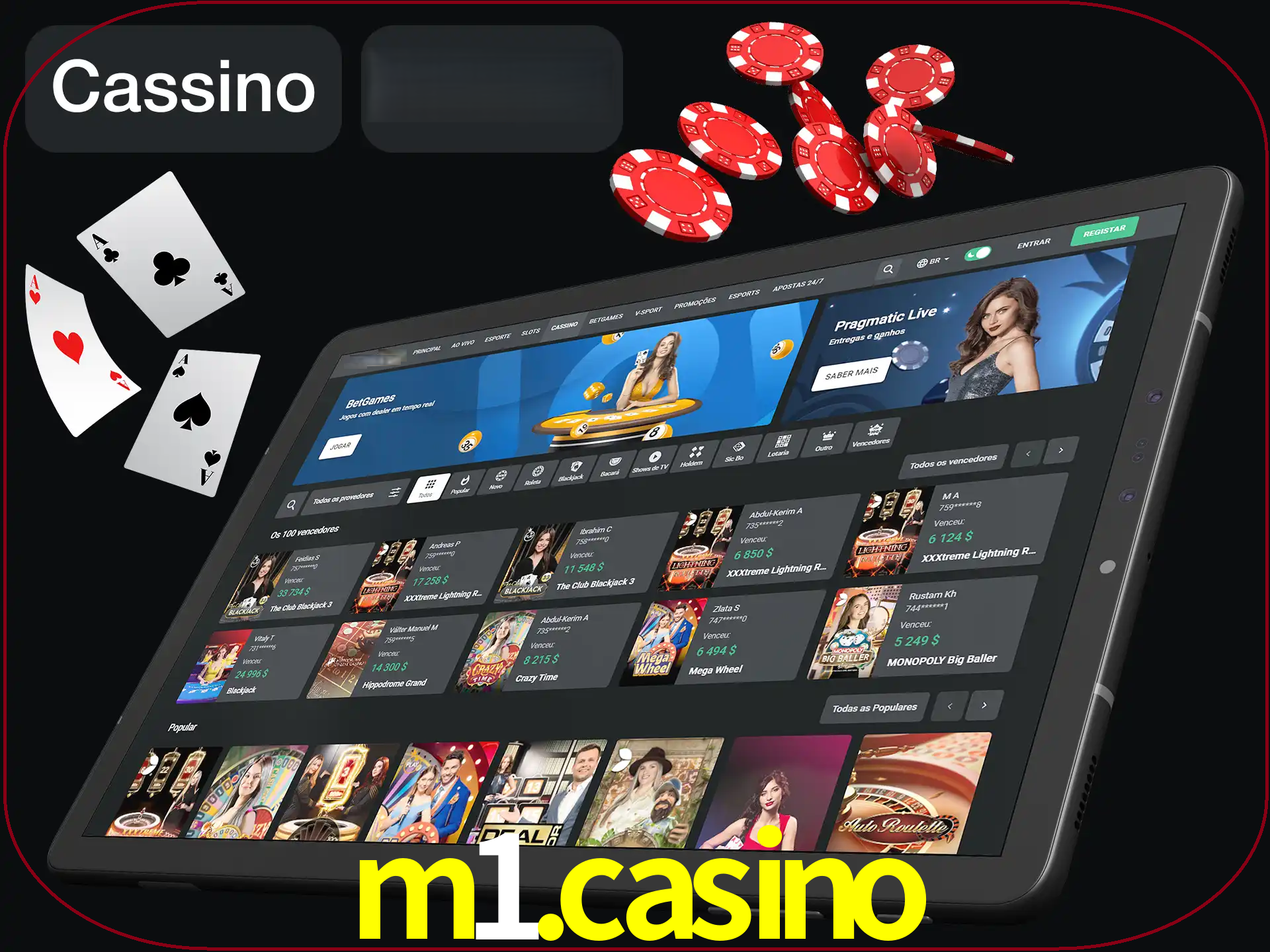 Jogue vários jogos de cassino em nosso cassino.